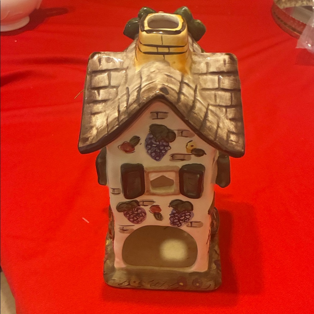 Charming Ceramic Wine Shop Candle Holder